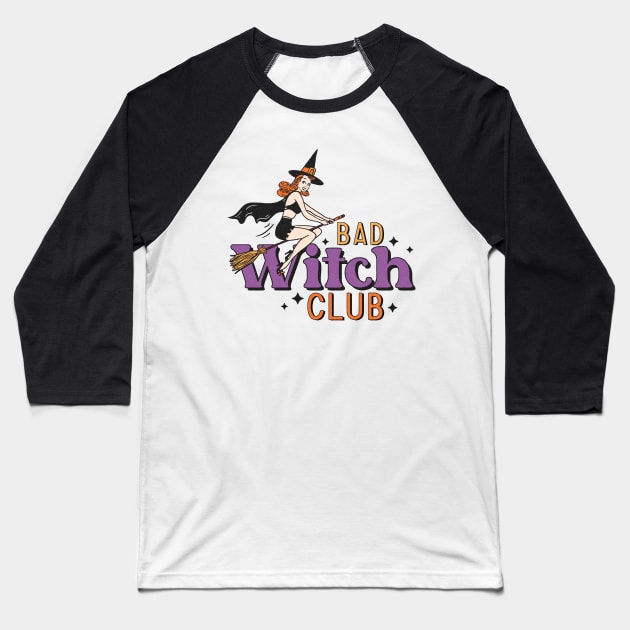 Bad Witch Club Baseball T-Shirt by MZeeDesigns